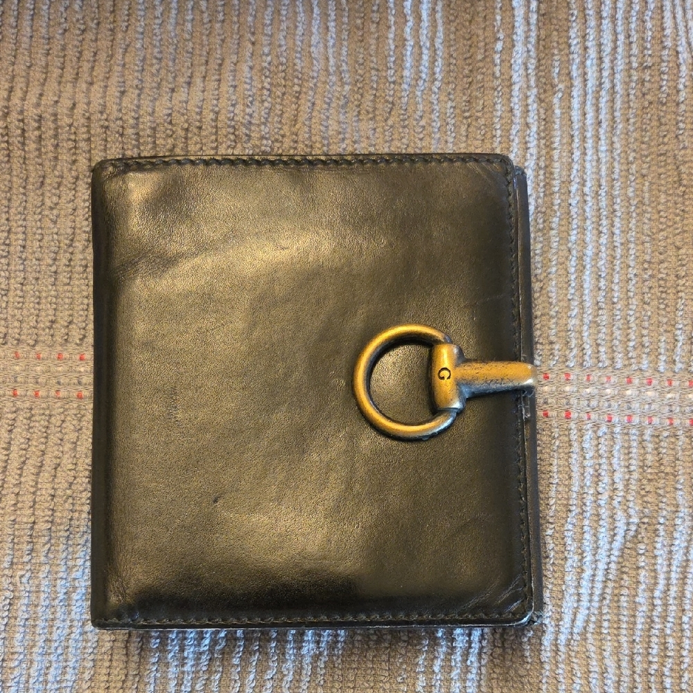 Gucci Black Leather with Metallic Accent